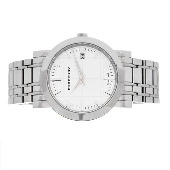 BURBERRY Unisex Heritage 38mm Silver Stainless Steel Swiss Watch - Picture 1 of 6